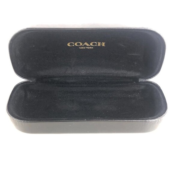 Coach Black Hard Shell Glasses Sunglass Case‎ Black Velvet Interior Unisex - Picture 11 of 12